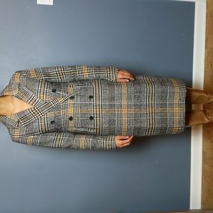 Double-breasted wool coat